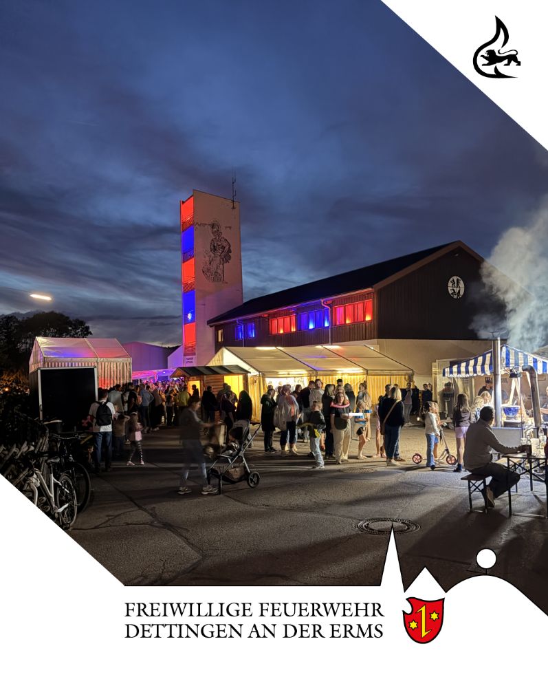 Das beleuchtete Gerätehaus